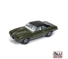 1/64 1969 Pontiac Firebird, zelená karoséria/čierna strecha (AUTO WORLD)