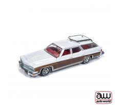 1/64 1975 Buick Estate Wagon biela/drevo (AUTO WORLD)