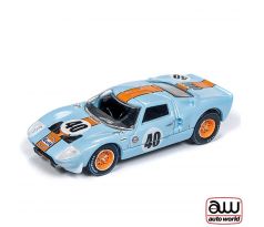 1/64 1965 Ford GT40 Gulf bledo modrá (AUTO WORLD)