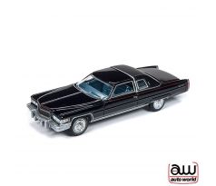 1/64 1976 Cadillac Coupe DeVille čierna/čierna strecha (AUTO WORLD)