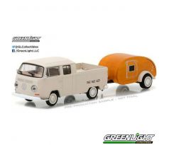 1/64 1968 Volkswagen T2 Type 2 s vozíkom (GREENLIGHT)