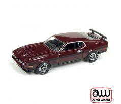 1/64 1972 Ford Mustang Mach 1, bordová (AUTO WORLD)