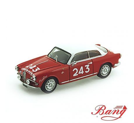 1/43 ALFA ROMEO GIULIETTA N.243 56th MILLE MIGLIA 1955 CABALEN-GUARDUCCI (BANG.IT)