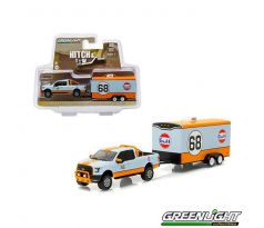 1/64 2015 Ford F-150 Gulf Oil #68 and Gulf Oil Enclosed Car Hauler