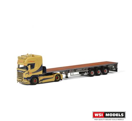 1/50 SCANIA STREAMLINE TOPLINE 4x2 FLAT BED TRAILER, Autaa