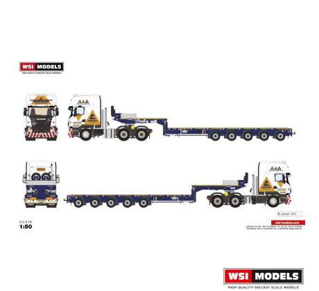 1/50 SCANIA STREAMLINE TOPLINE 6x4 Nooteboom MCO-PX, Ainscough Crane Hire