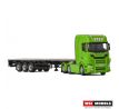 1/50 SCANIA S HIGHLINE CS20H 6X2 TAG AXLE FLAT BED TRAILER; Bring