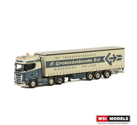 1/50 SCANIA S HIGHLINE CS20H 6x2 TWIN STEER CURTAINSIDE TRAILER; C. Groenenboom