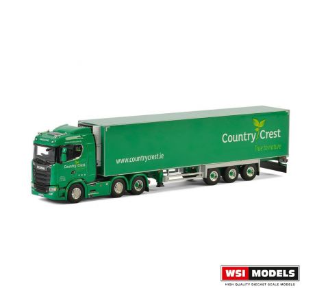 1/50 SCANIA S NORMAL CS20N 6x2 TWIN STEER REEFER TRAILER; Country Crest