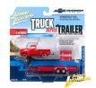 1/64 1950 Chevrolet Truck (Gloss Red) Open Trailer