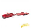 1/64 1950 Chevrolet Truck (Gloss Red) Open Trailer