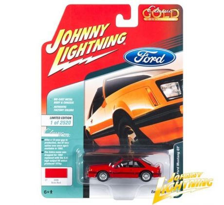 1/64 1982 Ford Mustang GT (Brite Red), Classic Gold