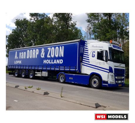 1/50 VOLVO FH4 GLOBETROTTER 4x2 CURTAINSIDE / TAUTLINER TRAILER; A. van Dorp & Zoon