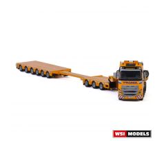 1/50 VOLVO FH4 GLOBETROTTER 8x4 LOWLOADER 6 AXLE + DOLLY 3 AXLE; Prangl