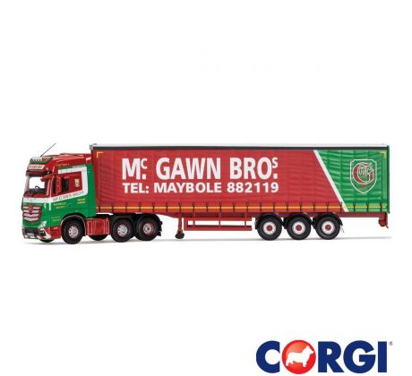 1/50 Mercedes-Benz Actros (MP4) Curtainside Trailer, McGawn Transport