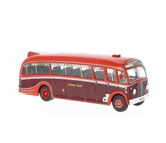 1/43 AEC Regal III, rot/dunkelrot, RHD, Dorsal Fin - Harrington, 1950