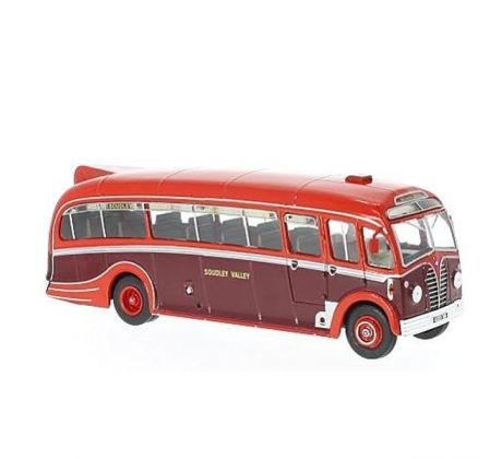 1/43 AEC Regal III, rot/dunkelrot, RHD, Dorsal Fin - Harrington, 1950