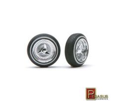 1/24 "D" Rims W/Tires Chrome