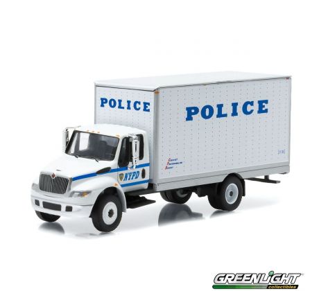 1/64 2017 International WorkStar Platform Stake Truck- New York City Police Department (NYPD) with Public Safety Accessories copy