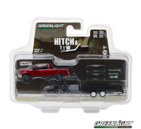 1/64 2015 Ford F-150 and Heavy Duty Car Hauler