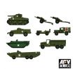 1/350 US WWII Vehicle Set