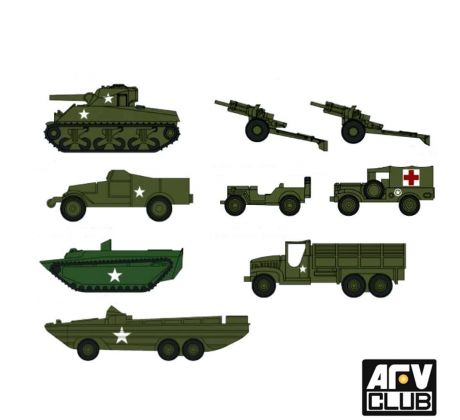 1/350 US WWII Vehicle Set