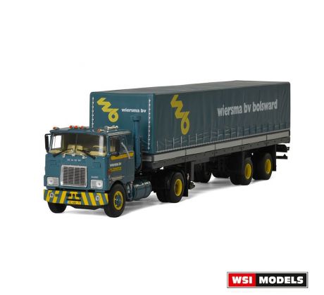 1/50 MACK F700 4x2 CLASSIC CURTAIN SIDE TRAILER, Wiersma