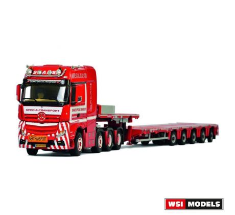 1/50 MERCEDES BENZ ACTROS MP4 GIGA SPACE SLT 8x4 LOW LOADER PENDEL X, Skaks Specialtransport