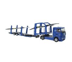 1/43 MERCEDES BENZ ACTROS 2 1848 TRUCK CAR TRANSPORTER, BLUE