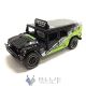 1/64 Hummer H1 Wagon with Rack Baja Racing, black/green