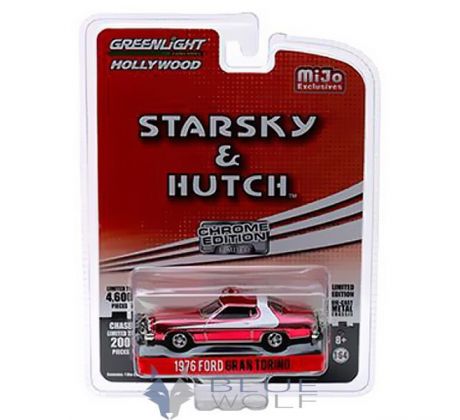 1/64 1976 Ford Gran Torino, Starsky & Hutch, (Red Chrome)