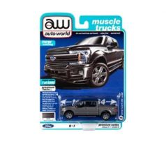 1/64 2018 Ford F-150, magnetic gunmetal black