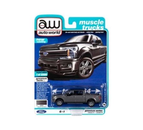 1/64 2018 Ford F-150, magnetic gunmetal black