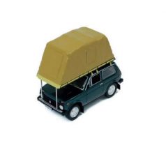 1/43 1981 Lada Niva with roof tent, green