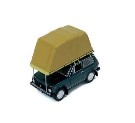 1/43 1981 Lada Niva with roof tent, green
