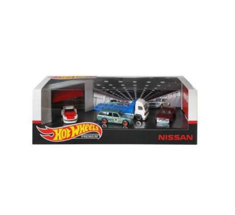 1/64 Premium Set #1 *Nissan*. Diorama set with 3 Nissan cars & a Nissan Truck.
