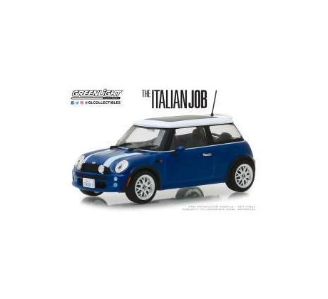 1/43 2003 Mini Cooper S "the Italian Job 2003", modrý s bielymi pruhmi